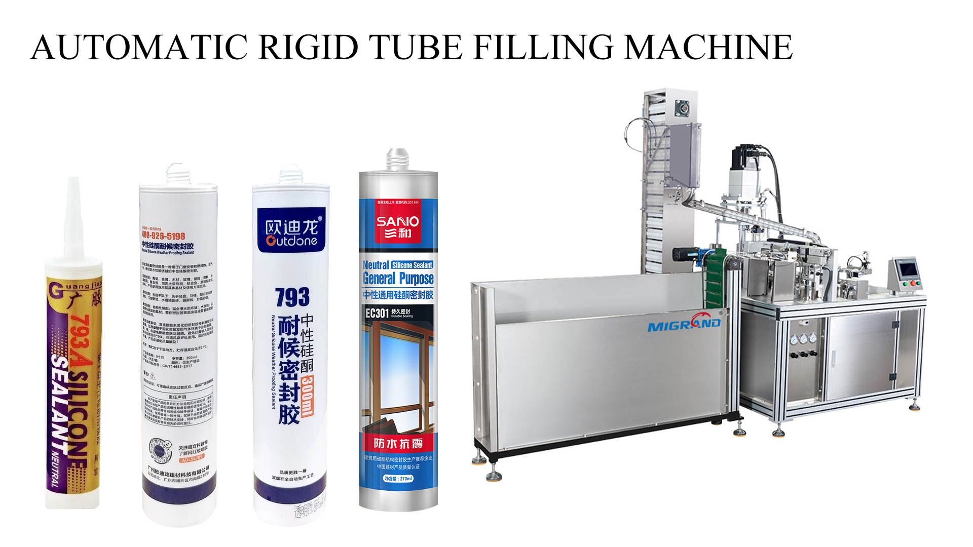 AUTOMATIC RIGID TUBE FILLING MACHINE MÁQUINA DE ENCHIMENTO AUTOMÁTICA DE TUBO RÍGIDO
