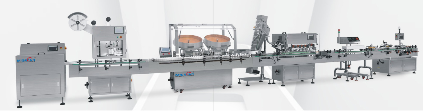 Linha de engarrafamento de p&iacute;lula de contagem de discos de quatro cabe&ccedil;as