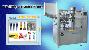 Máquina seladora para enchimento de tubos de gel medicinal GDF-80Z e linha de encaixotamento
