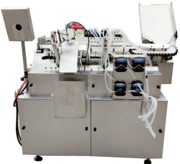 M&aacute;quina de enchimento de ampolas de vidro de 4 cabe&ccedil;as