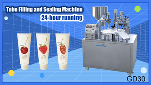 Máquina semiautomática de enchimento e selagem de tubos de creme cosmético GD-30A