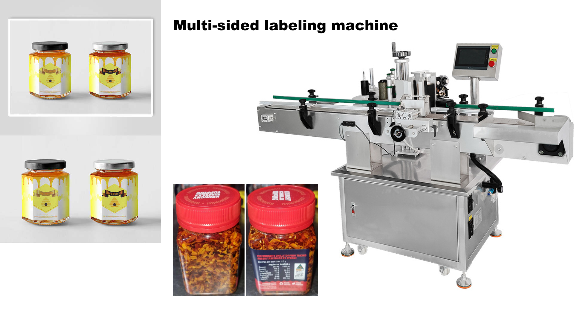 Como rotular a garrafa quadrada?