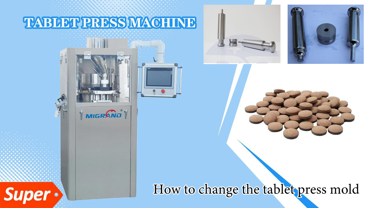 Como mudar o molde da prensa de tablets