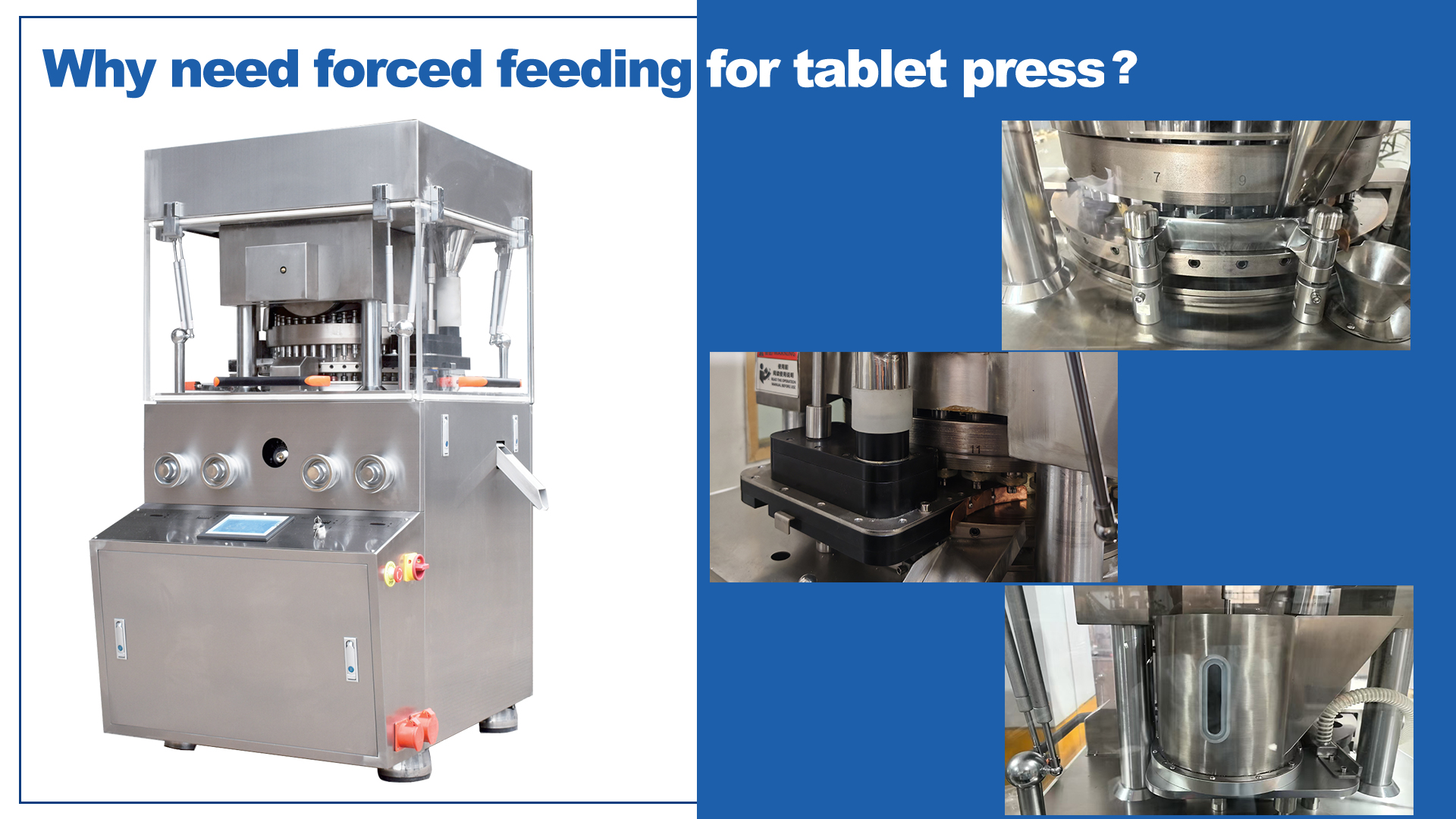 Como escolher o método de alimentação na prensa de tablets