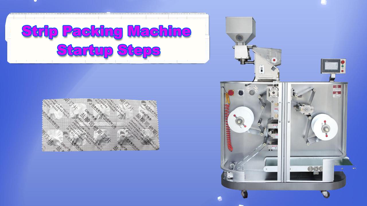 Etapas de inicialização da máquina de embalagem de tira