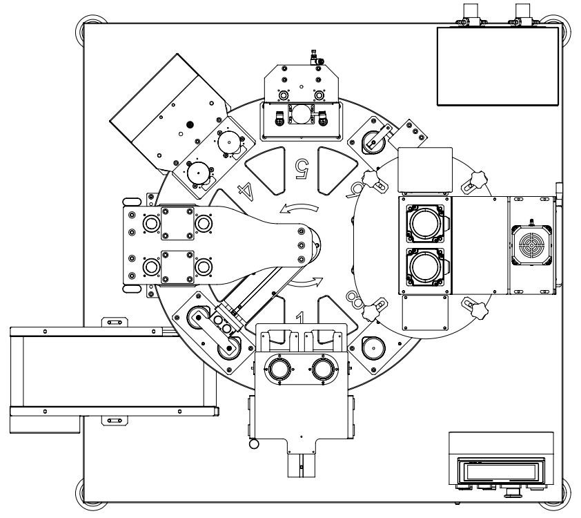 estrutura da m&aacute;quina de selagem e enchimento de tampa de separa&ccedil;&atilde;o